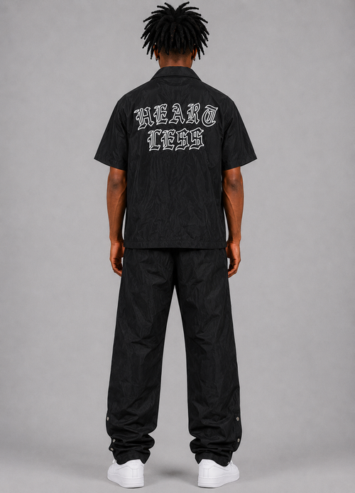 Focus Men's Heartless Nylon Shirt & Snap Pants 2-Piece Set