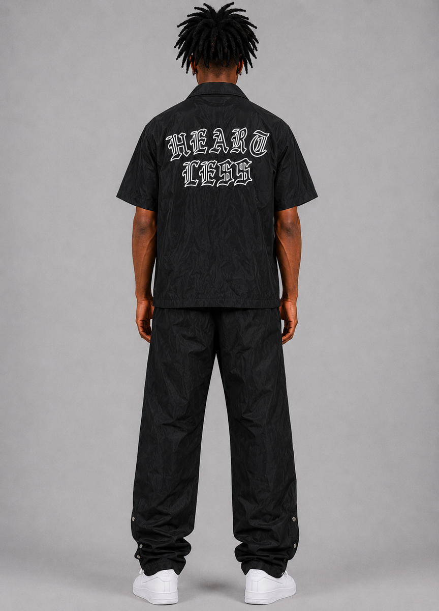 Focus Men's Heartless Nylon Shirt & Snap Pants 2-Piece Set