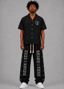 Focus Men's Heartless Nylon Shirt & Snap Pants 2-Piece Set