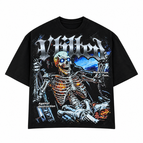 Vtilted Men's Destruction Graphic Tee - Jet Black