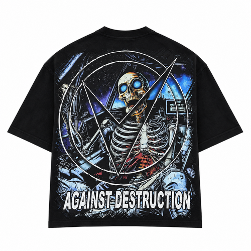 Vtilted Men's Destruction Graphic Tee - Jet Black
