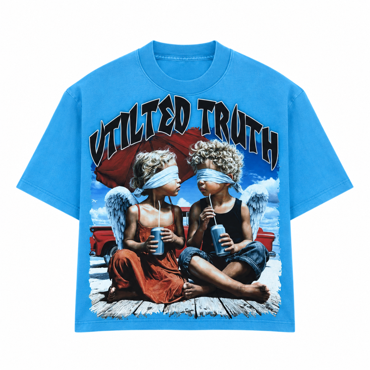 Vtilted Men's Truth Graphic Tee - Light Blue