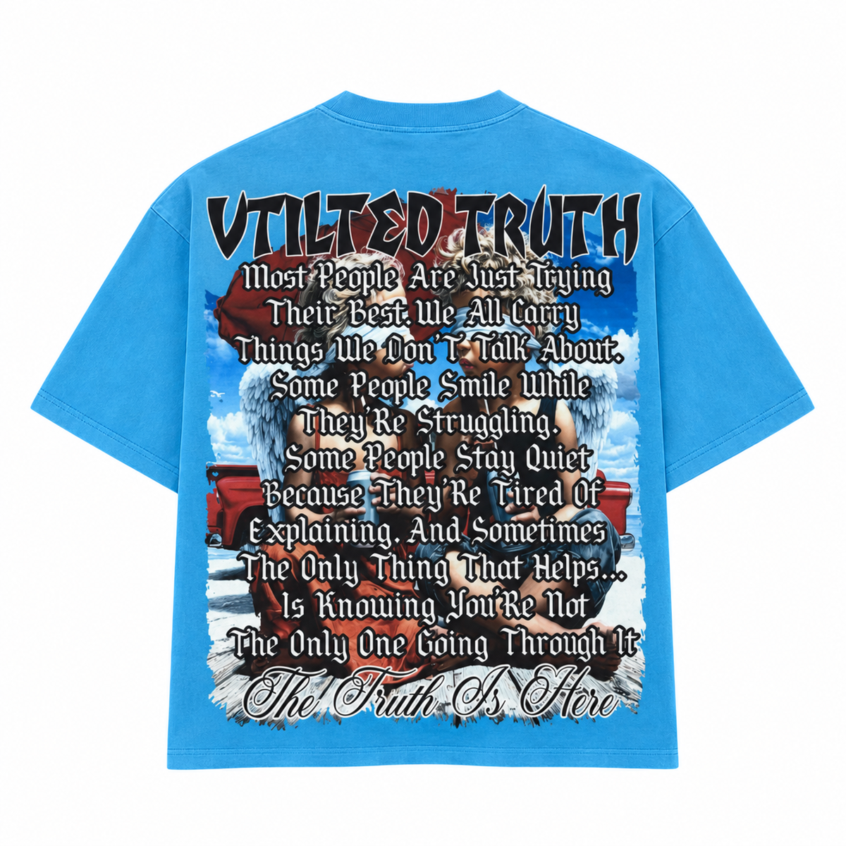 Vtilted Men's Truth Graphic Tee - Light Blue