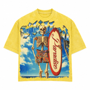 Vtilted Men's Beach Graphic Tee - Yellow