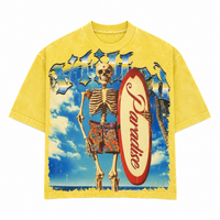 Vtilted Men's Beach Graphic Tee - Yellow