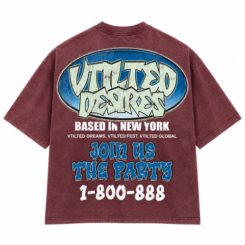 Vtilted Men's 1-800 Graphic Tee - Berry