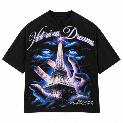 Vtilted Men's Paris Graphic Tee - Jet Black