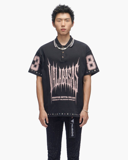 VALABASAS "Back In 83" Black Polo Shirt