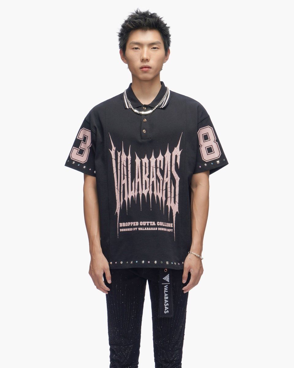 VALABASAS "Back In 83" Black Polo Shirt