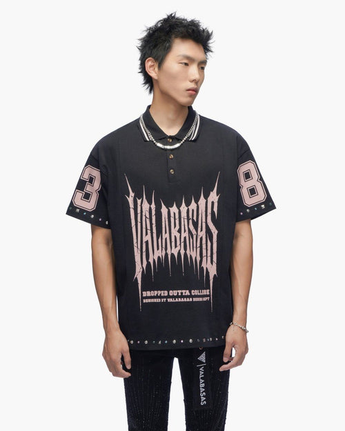 VALABASAS "Back In 83" Black Polo Shirt