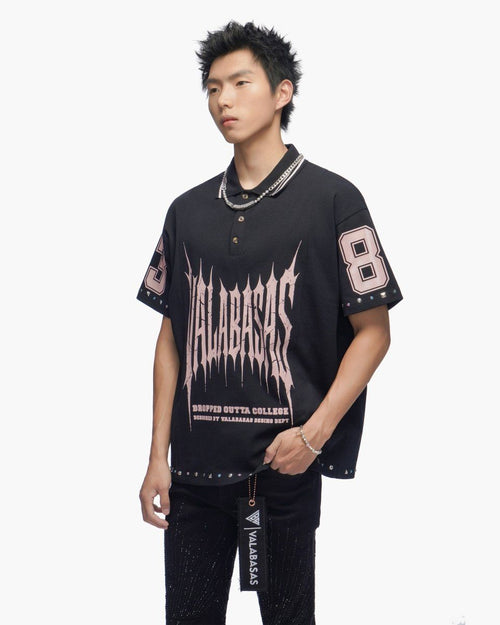 VALABASAS "Back In 83" Black Polo Shirt