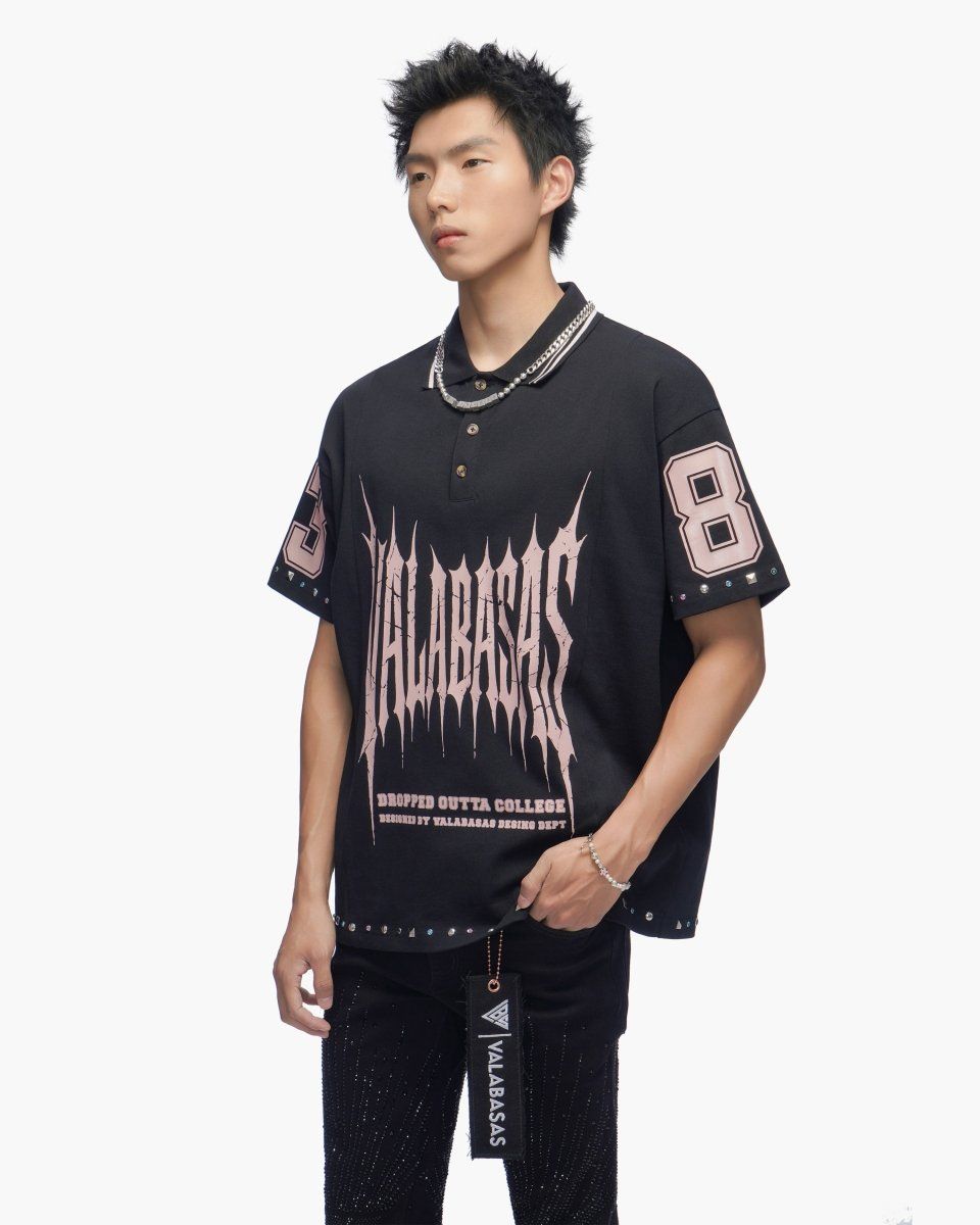 VALABASAS "Back In 83" Black Polo Shirt