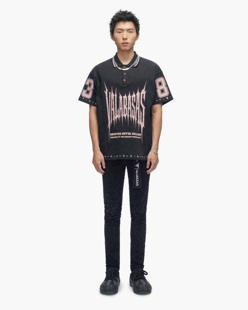 VALABASAS "Back In 83" Black Polo Shirt
