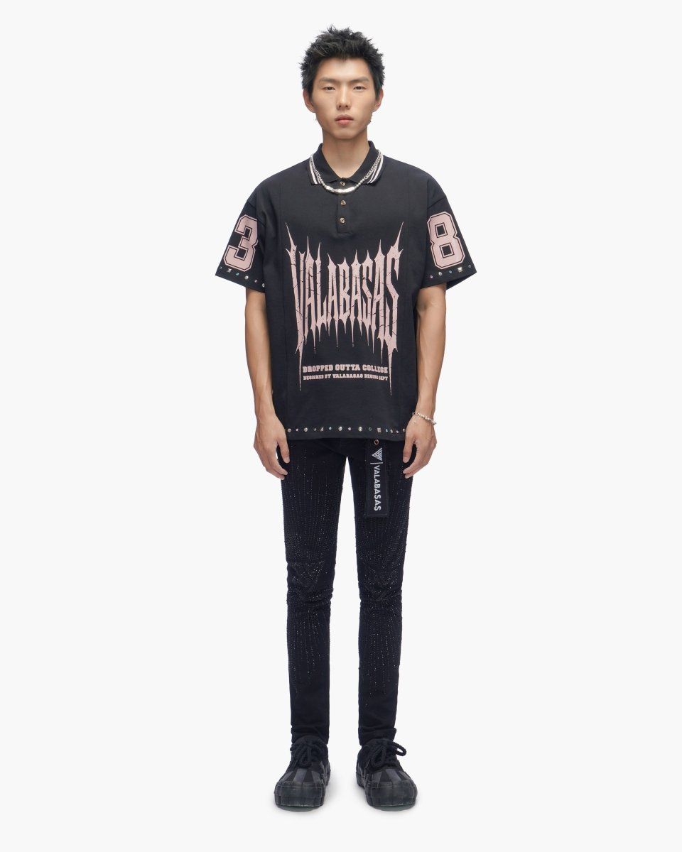 VALABASAS "Back In 83" Black Polo Shirt
