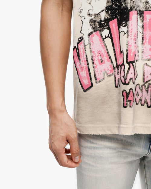 VALABASAS Head Bangers Cream Tee in Grey