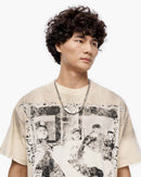 VALABASAS Head Bangers Cream Tee in Grey