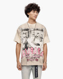 VALABASAS Head Bangers Cream Tee in Grey