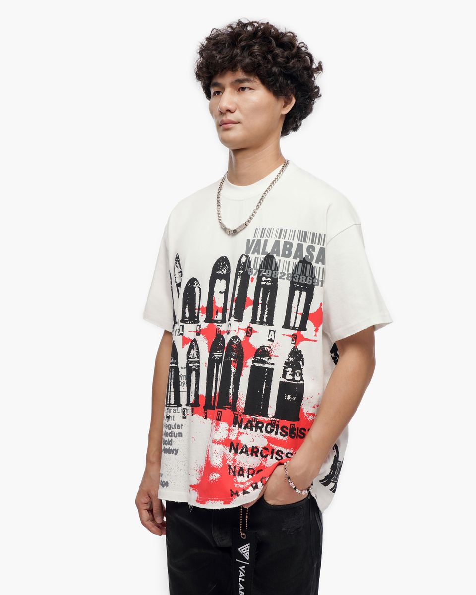 VALABASAS Narcissist White Tee