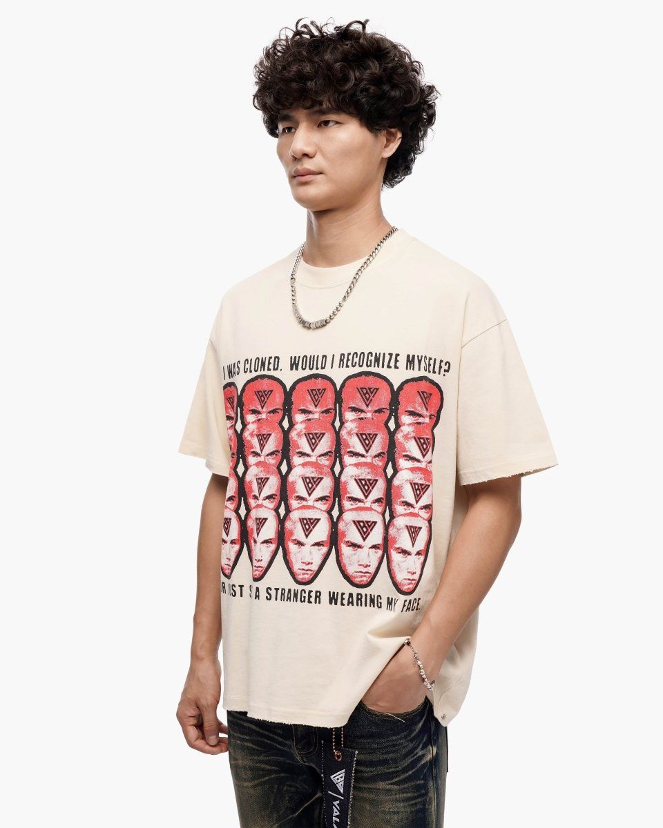VALABASAS Cloned Cream Tee in Cream