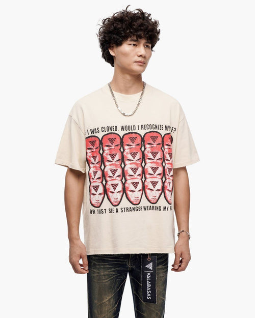 VALABASAS Cloned Cream Tee in Cream
