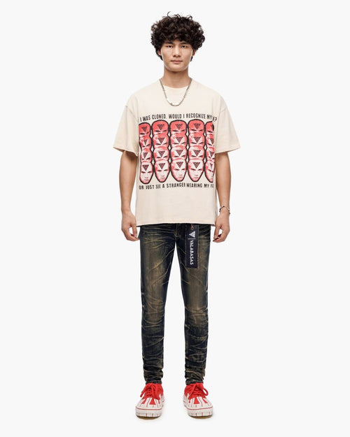 VALABASAS Cloned Cream Tee in Cream