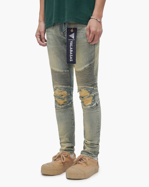 VALABASAS Mr. Biker Vintage Wash Skinny Jeans