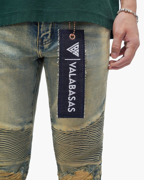 VALABASAS Mr. Biker Vintage Wash Skinny Jeans