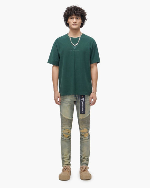 VALABASAS Mr. Biker Vintage Wash Skinny Jeans