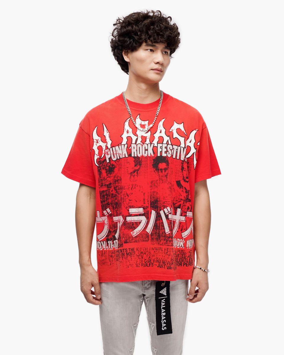VALABASAS Punk Fest Red Tee