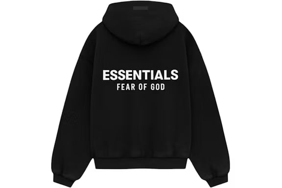 Fear of God Kids Essentials Fleece Hoodie - Black / White