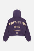 RTA Kaen Cropped Zip Up Hoodie – Grape | Curva Ultra