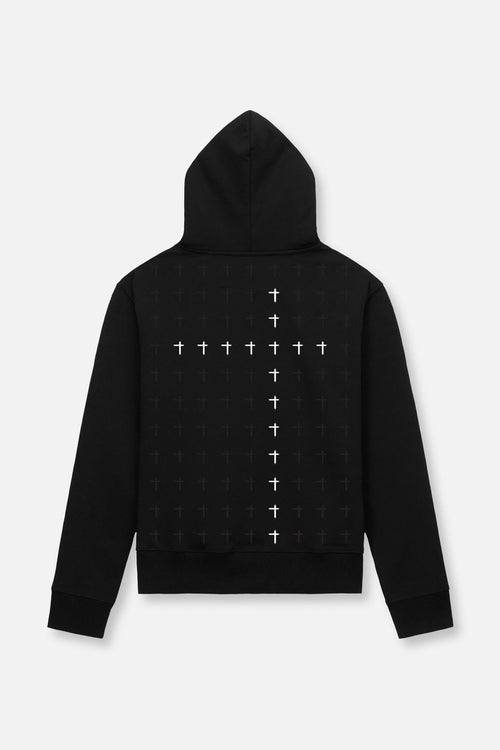 RTA Dion Hoodie – Black White Cross
