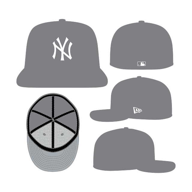 New Era 59FIFTY New York Yankees Color Basic Fitted Hat - Stone Grey / White
