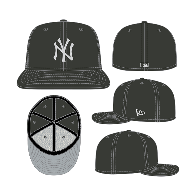 New Era 59FIFTY New York Yankees Color Basic Fitted Hat - Anthracite / White