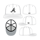 New Era 59FIFTY Atlanta Braves Color Basic Fitted Hat - White / Black
