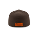 New Era 59FIFTY Cleveland Browns NFL Suede Fitted Hat - Brown / Orange