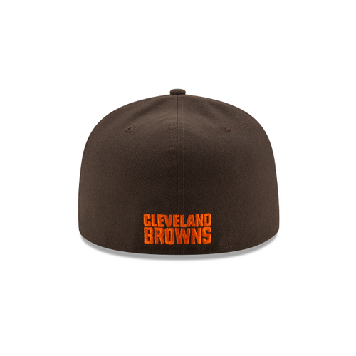 New Era 59FIFTY Cleveland Browns NFL Suede Fitted Hat - Brown / Orange