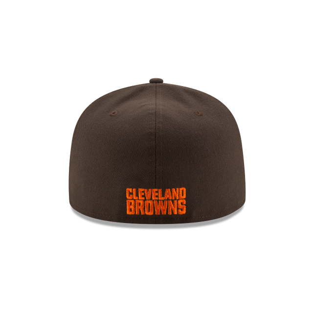 New Era 59FIFTY Cleveland Browns NFL Suede Fitted Hat - Brown / Orange