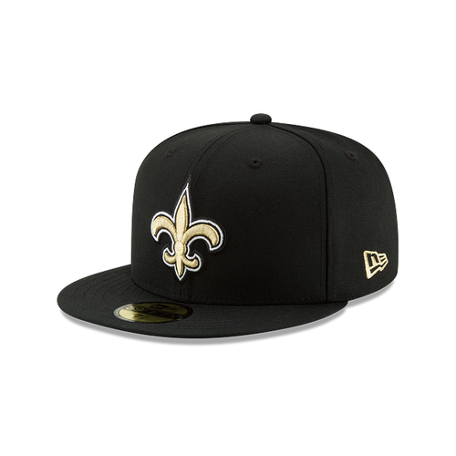 New Era 59FIFTY New Orleans Saints State Outline Fitted Hat - Black / Gold