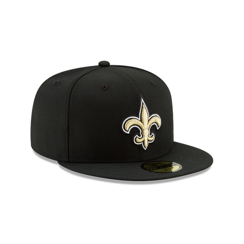 New Era 59FIFTY New Orleans Saints State Outline Fitted Hat - Black / Gold