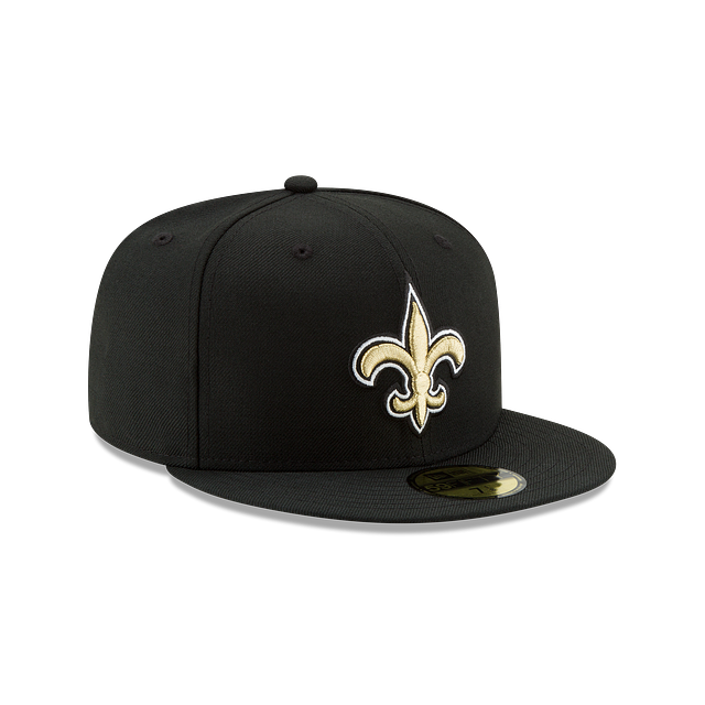 New Era 59FIFTY New Orleans Saints State Outline Fitted Hat - Black / Gold