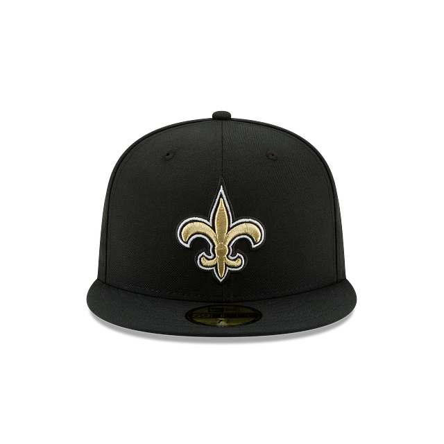 New Era 59FIFTY New Orleans Saints State Outline Fitted Hat - Black / Gold