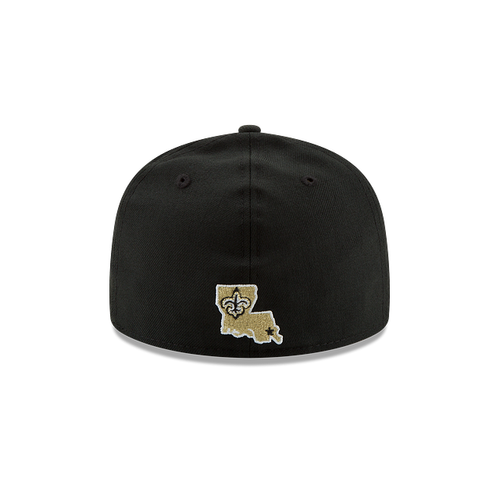 New Era 59FIFTY New Orleans Saints State Outline Fitted Hat - Black / Gold