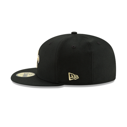 New Era 59FIFTY New Orleans Saints State Outline Fitted Hat - Black / Gold