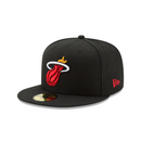 New Era 59FIFTY Miami Heat NBA Official Team Color (OTC) Fitted Hat - Black