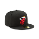 New Era 59FIFTY Miami Heat NBA Official Team Color (OTC) Fitted Hat - Black