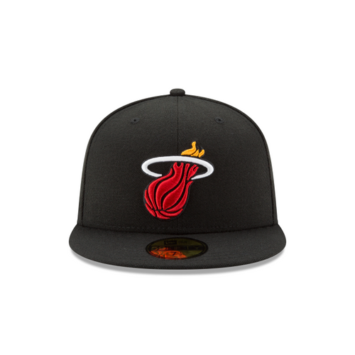 New Era 59FIFTY Miami Heat NBA Official Team Color (OTC) Fitted Hat - Black