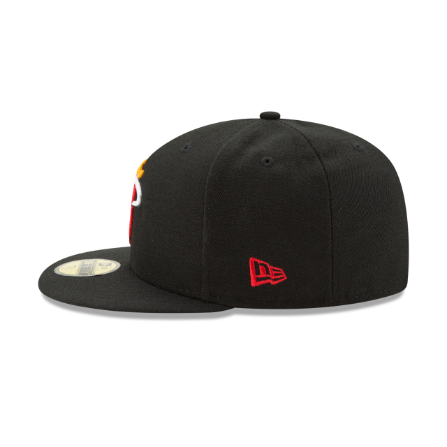 New Era 59FIFTY Miami Heat NBA Official Team Color (OTC) Fitted Hat - Black