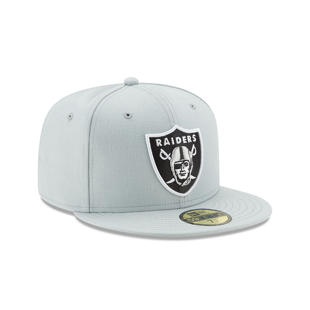 New Era 59FIFTY Las Vegas Raiders Fitted Hat - Snow Grey
