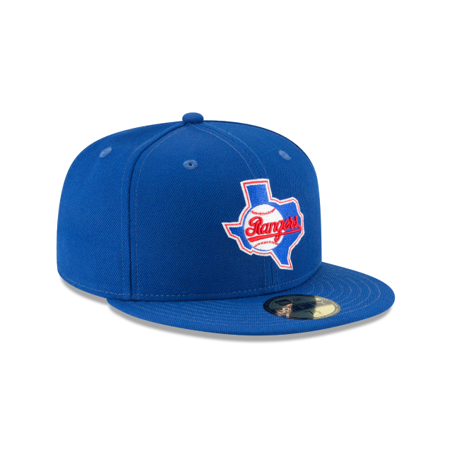 New Era 59FIFTY Texas Rangers Cooperstown Collection Wool Fitted Hat - Royal Blue (1984)